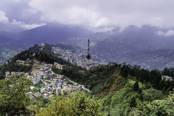 Bird's eye view of Gangtok from Ganesh Tok, Sikkim