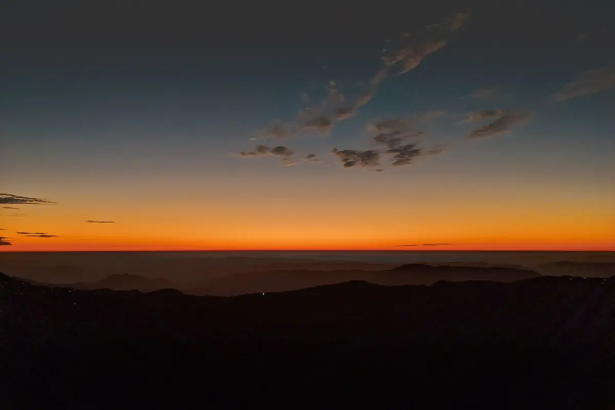 Winterline view from Serkawn, Lunglei, Mizoram, India
