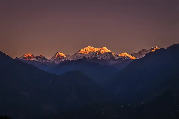 Kanchenjunga range at dawn, seen from Pelling, West Sikkim